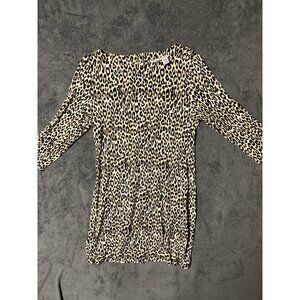 Tommy Bahama Drapey Ponte Desert Cat 3/4 Sleeve Shift Dress M